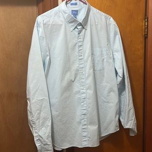 Light blue Slim J Crew Lightweight stretch Secret Wash Shirt XL